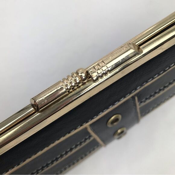 Bundle of 2 Brown and Black Grommet Clasp Clutches - Picture 9 of 16